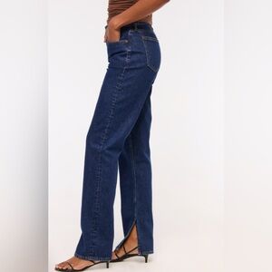 Abercombie Mid-Rise 90’s Straight Split Hem Jeans